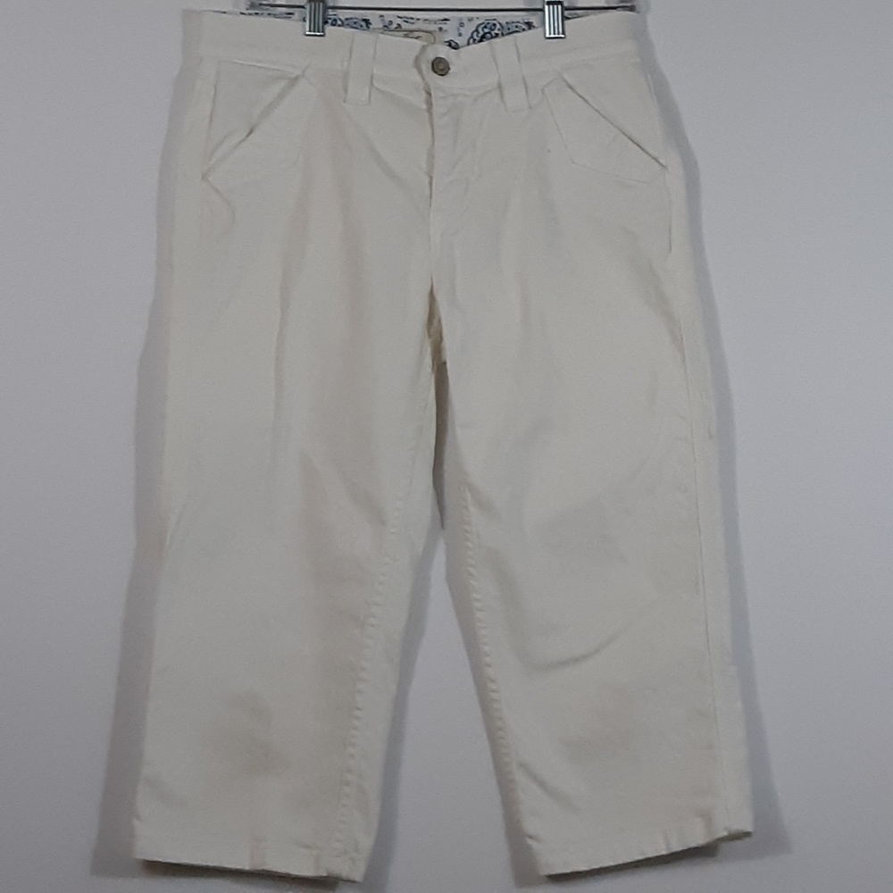 Levi's White Denim Capri Jeans Mid-rise Size 10